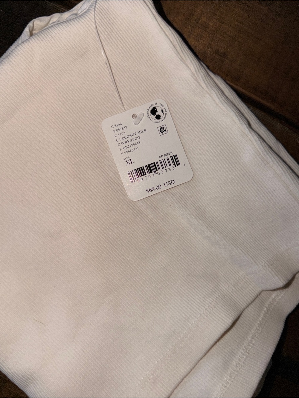 Free People Cream Ribbed Crop Tank - Picture 4 of 4